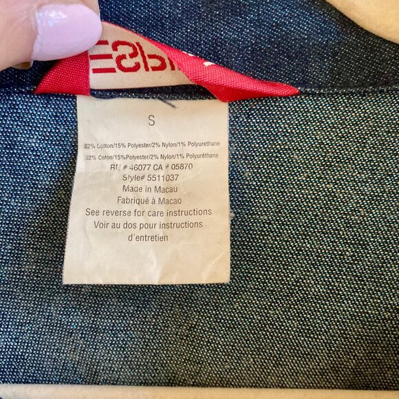 ESPRIT Vintage Blue Jean 3/4 Sleeve Jean Jacket Size Small - Picture 9 of 9